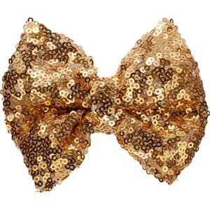 Stor sløyfe paljetter Metallic Gold - Den lille prikken