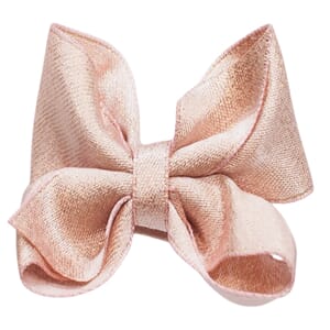 Sløyfe medium metallic pink w/tails - Den lille prikken