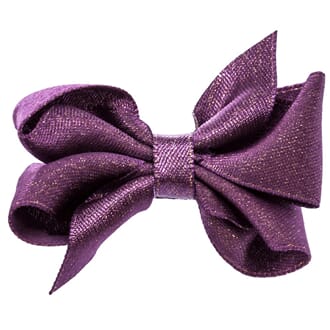 Sløyfe medium Metallic Amethyst w/tails - Den lille prikken