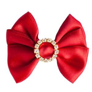 Sløyfe sateng elegant scarlet red - Den Lille Prikken