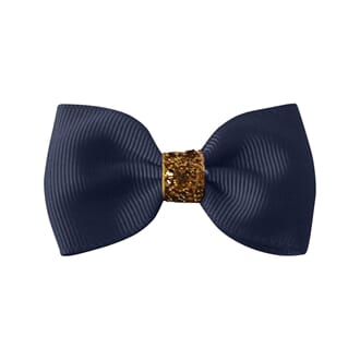 Small bowtie bow navy/gold glitter - Milledeux