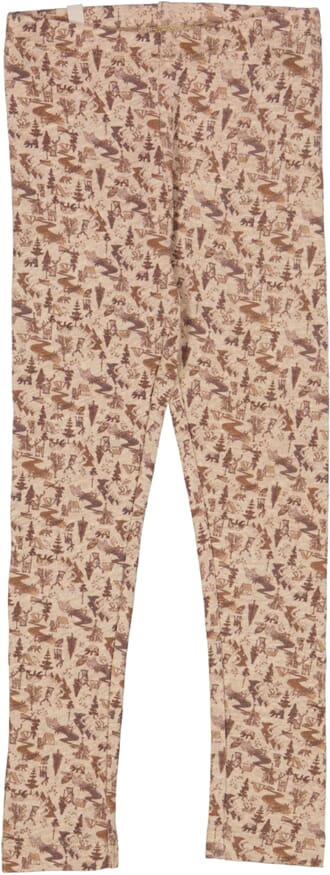 Wool Leggings khaki wild life - Wheat