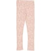 Wool Leggings ivory flowers - Wheat