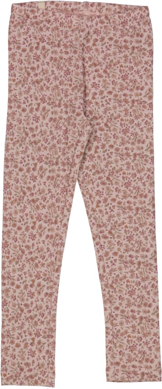 Wool Leggings powder flowers - Wheat