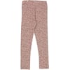 Wool Leggings powder flowers - Wheat