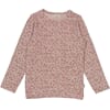 Wool T-Shirt powder flowers - Wheat