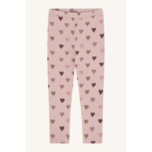Laki leggings ull/bambus hjerter ad rose - Hust & Claire
