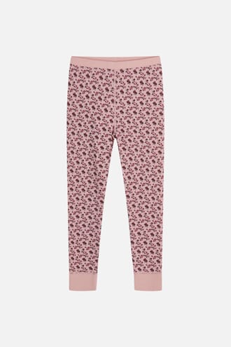 Laso Leggings ull/bambus blomster rose - Hust & Claire