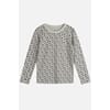 Abbelin Genser ull/bambus blomster green - Hust & Claire