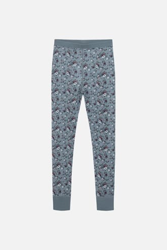 Laso Leggings ull/bambus blomster green - Hust & Claire