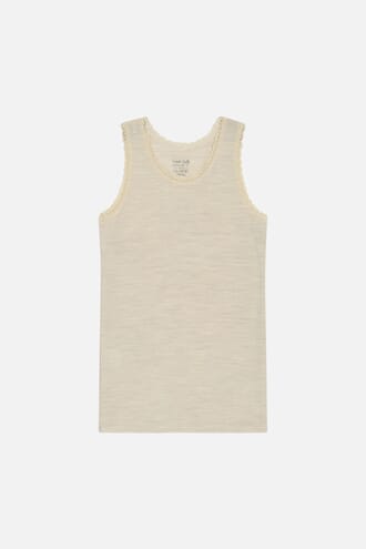 Fie Singlet ull/silke wheat mel  - Hust & Claire