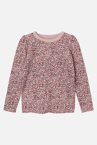 Genser ull/bambus blomster rose - Hust & Claire