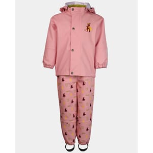 Regnsett Plask rosa krystall - Kattnakken