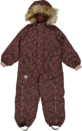 Snowsuit Moe Tech deep blue flowers - Wheat