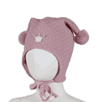Wool hat Crown structural knit powder rose - Kivat