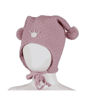 Wool hat Crown structural knit powder rose - Kivat