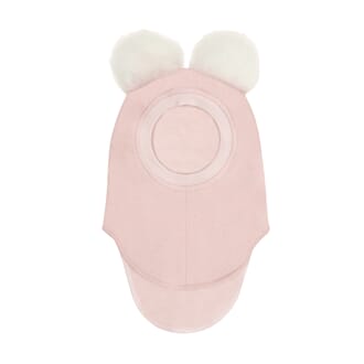 Balaclava Wool Alpaca Pompoms rose - Huttelihut