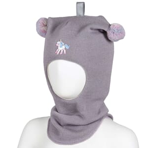 Wool hood Unicorn dusty lilac - Kivat