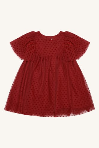 Karoline Tulle Dress teaberry - Hust & Claire