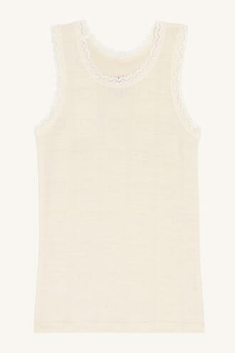 Faith singlet ull/bambus ivory - Hust & Claire