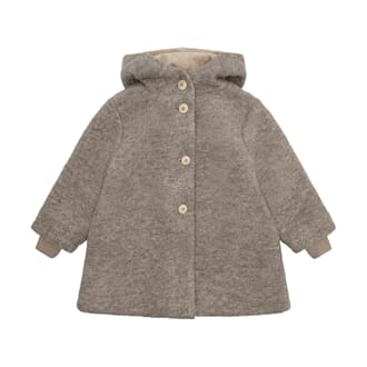 Coat Hood Wool camel melange - Huttelihut