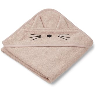 Albert hooded towel cat rose - Liewood