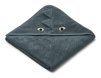 Augusta hooded towel dragon / whale blue  - Liewood