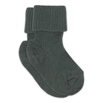 Wool Rib Baby Socks dark forest - MP