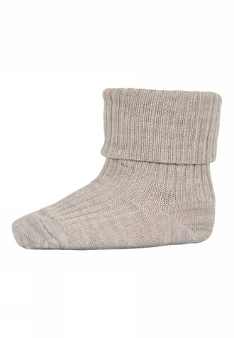 Hilde Wool/Bamboo Baby Socks beige melange - MP