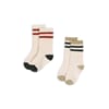 2 Pack Rib Socks green stripe - Konges Sløjd