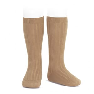 Knestrømper rib Camel - Condor