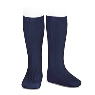 Knestrømper rib Navy blue - Condor