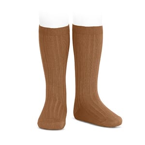 Knestrømper rib Toffee - Condor