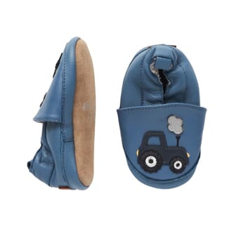 Leather shoe Tractor china blue - Melton