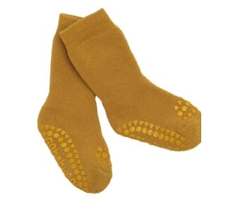 Non Slip Socks Mustard - GoBabyGo