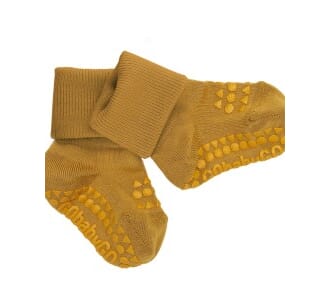 Non slip socks bamboo Mustard - GoBabyGo