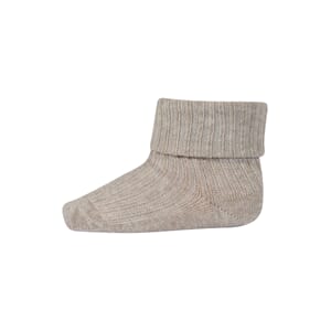 Cotton Rib Baby Socks beige melange - MP