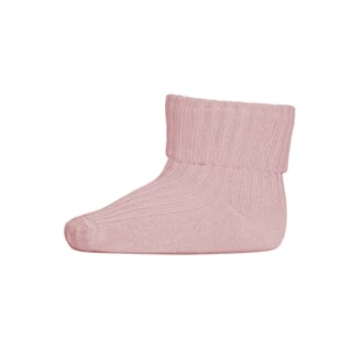 Cotton Rib Baby Socks silver pink - MP