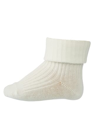 Cotton Rib Baby Socks snow white - MP