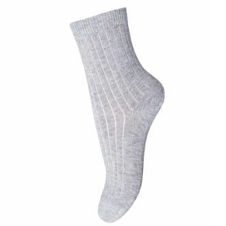 Cotton Rib Socks grey melange - MP