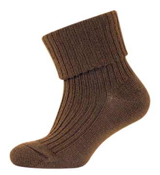 Basic Sock - Wool w/Heavy Rip medium brown - Melton