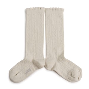 Pointelle  Knee-High Socks Offwhite - Collegien