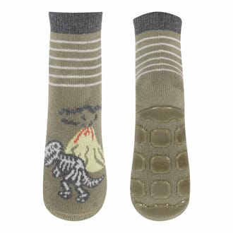 Dino Socks With Anti-Slip safari green - MP