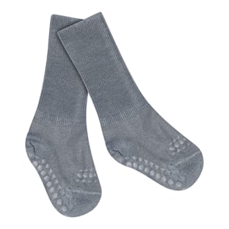 Non Slip Socks Bamboo Stone Blue - GoBabyGo