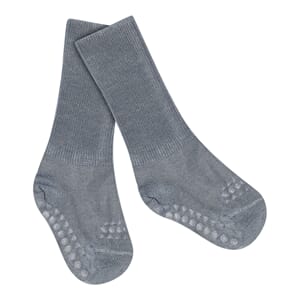 Non Slip Socks Bamboo Stone Blue - GoBabyGo