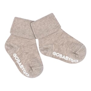 Non Slip Socks Organic Cotton Sand - GoBabyGo
