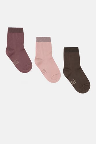 Foty sokker 3-pk ull/bambus old rose - Hust & Claire