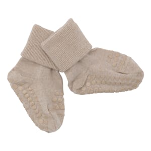 Non slip socks wool sand - GobabuyGo