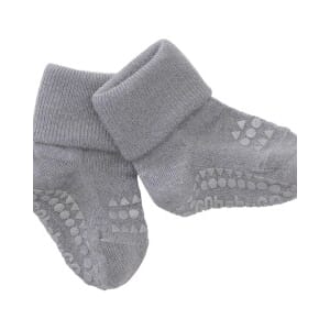 Non Slip Socks Wool Grey Melange - GoBabyGo