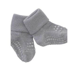 Non Slip Socks Wool Grey Melange - GoBabyGo